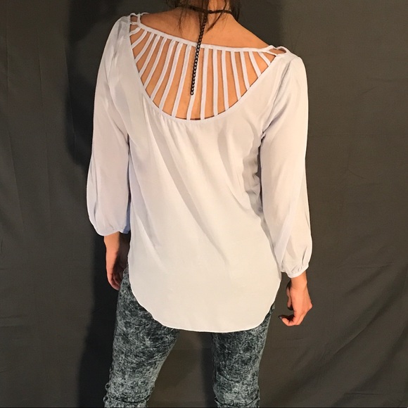 Philosophy Tops - Baby Blue Philosophy Blouse